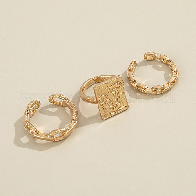 3 шт. овальные кольца-манжеты из сплава FS-WGF7236-01-1