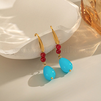 Серьги-капли из нержавеющей стали YL7427-1