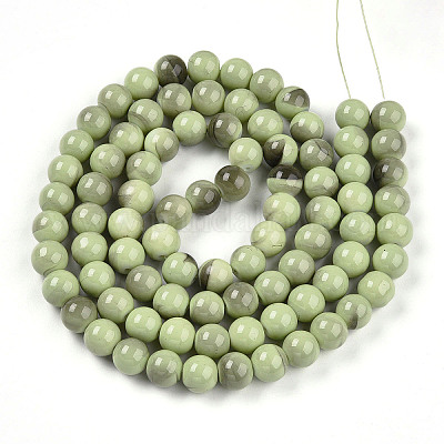 Выпечка окрашенные стеклянные бусины пряди X1-DGLA-N013-10mm-05-1