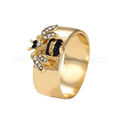 Кольца из цинкового сплава со стразами FS-WGB1C3B-03-1