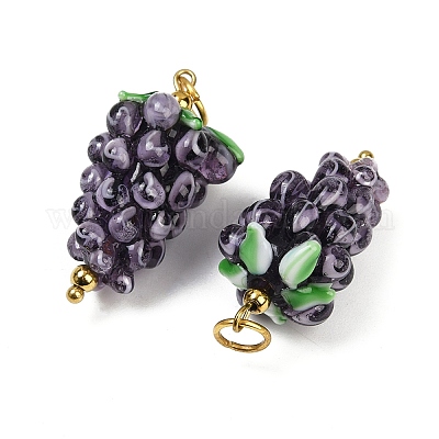 Нержавеющая сталь 304 с подвесками ручной работы в стиле лэмпворк STAS-Q352-02G-D-1