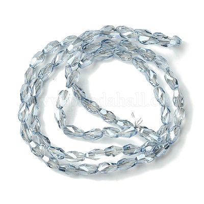 Прозрачные стеклянные бусины гальваническим пряди GLAA-K064-03A-PL02-1