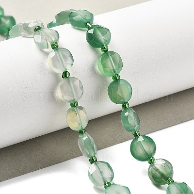 Нити окрашенных и нагретых бусин из натурального агата G-C116-A84-01-1