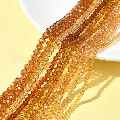 Стеклянные бусины с гальваническим покрытием  EGLA-FS0001-42C-1