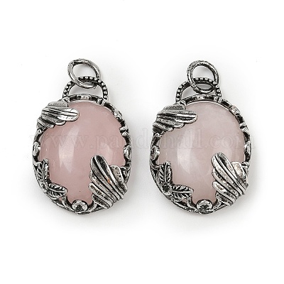 Природного розового кварца подвески G-Z101-02AS-10-1