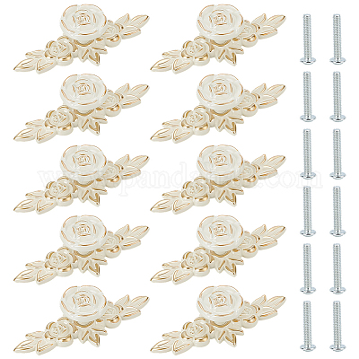 Дверные ручки из алюминия с цветочным узором FIND-WH0816-017-1