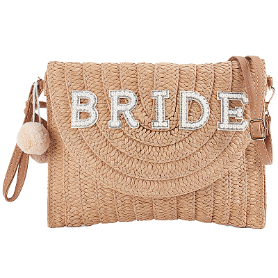 Bride on sale straw bag