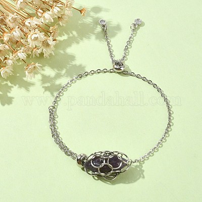 Браслеты-слайдеры из натуральных смешанных драгоценных камней BJEW-JB09901-1