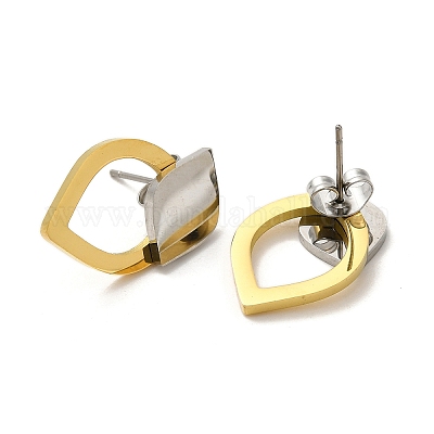 Серьги-гвоздики из нержавеющей стали 304 с ионным покрытием (IP) EJEW-C118-01B-1