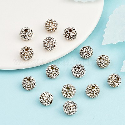 Бусины со стразами из смолы RB-A025-10mm-A37-1