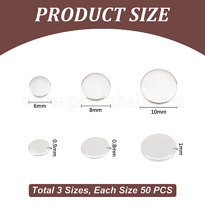 150 шт. 3 стиля 304 нержавеющая сталь штампованная пустая бирка кабошон STAS-UN0055-70-1