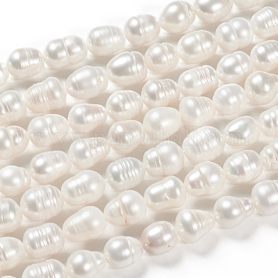 Wholesale Lot 65 inches 9-12mm White Genuine Cultured Freshwater Mixed Pearls 