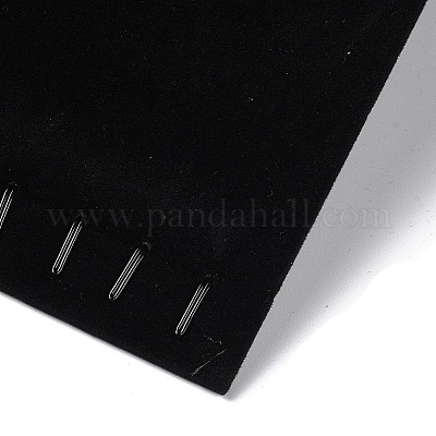 Деревянные покрытые бархатом стенды для ожерелья с наклонной спинкой NDIS-Q027-03A-1