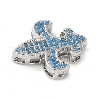 Латунные микро проложить кубического циркония бусы KK-C086-05P-1