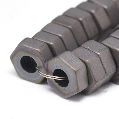 Гальванизировать немагнитных синтетический гематит бисер пряди G-T061-08F-1