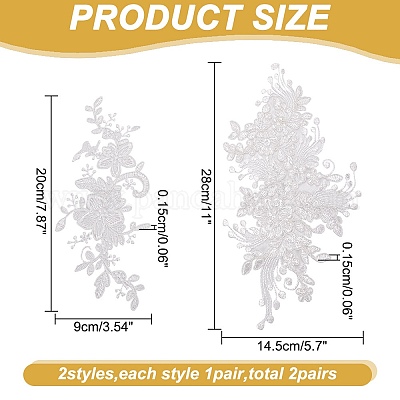 2 пара 2 стилей полиэстеровых украшений PATC-AR0001-11-1
