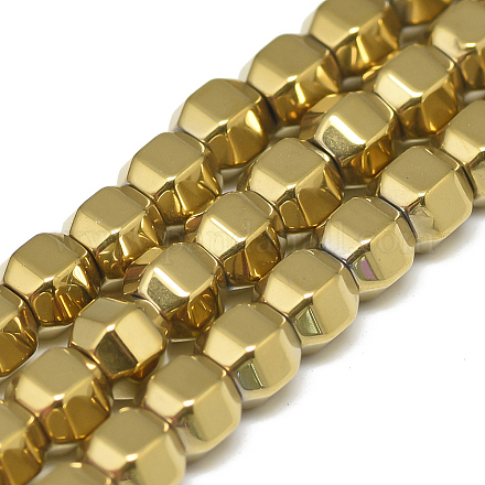 Electroplate Non-magnetic Synthetic Hematite Beads Strands G-T061-50B-1