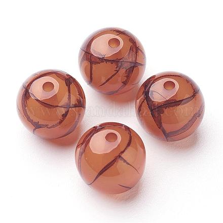 Colorful Resin Round Beads X-RESI-R284-12-2-1