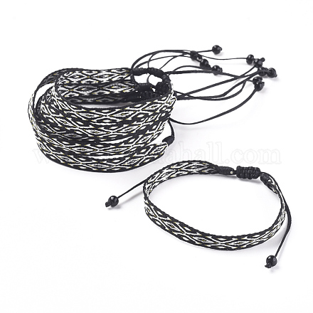 Bracelets de perles tressées réglables unisexes BJEW-J181-08A-1