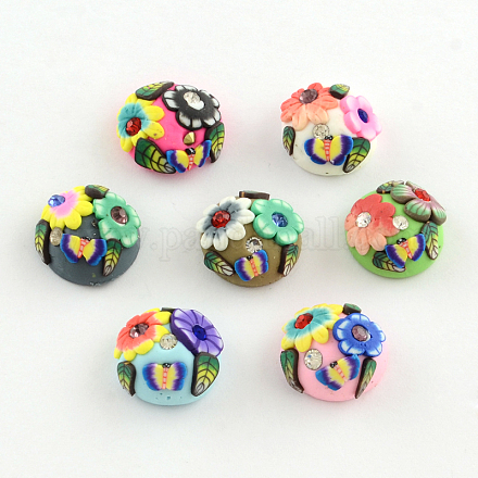 Half Round/Dome Handmade Polymer Clay Cabochons CLAY-Q222-14-1