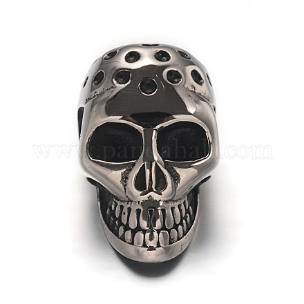Skull Smooth Surface 304 Stainless Steel Large Hole Beads STAS-I037-67-1