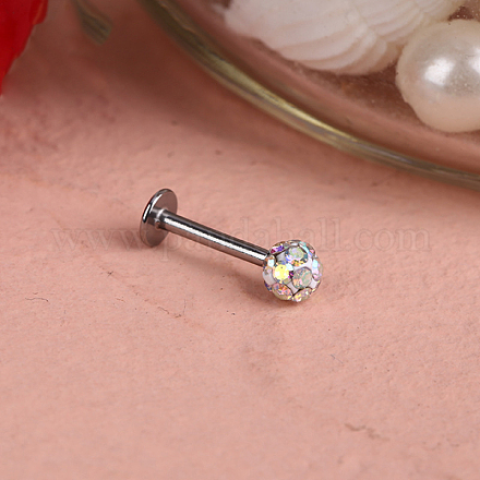 Лабреты из хирургической нержавеющей стали 316L с круглым шариком без резьбы WGEF4A7-12-1