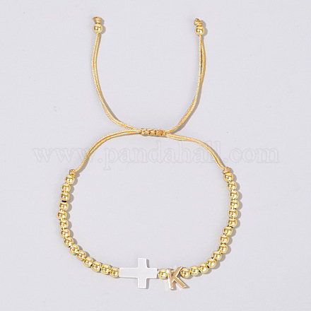 Латунные круглые бусины плетеные браслеты из бисера VB3830-11-1