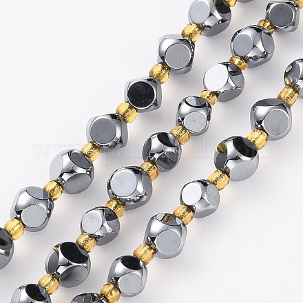 Brins de perles de pierre terahertz G-A030-B18-6mm-B-1