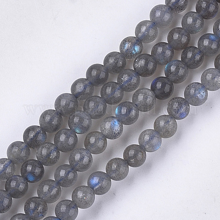 Natural Labradorite Beads Strands G-S333-6mm-035-1