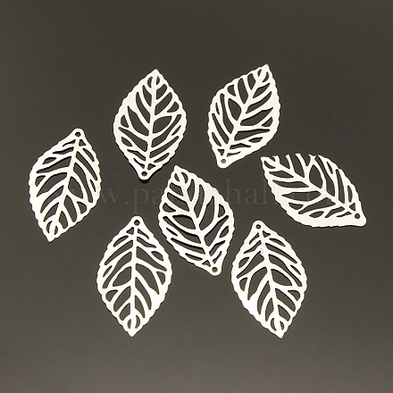 Leaf Iron Pendants X-KK-O015-20S-1