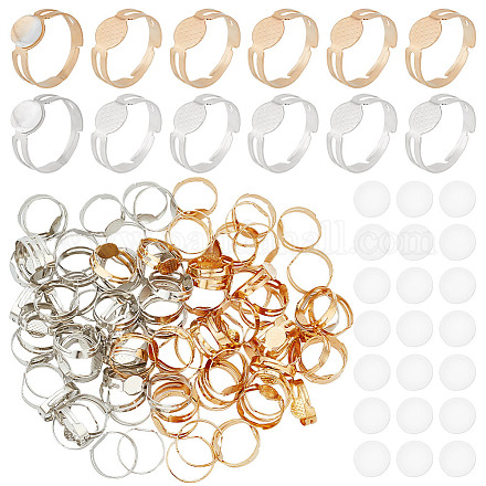 Dicosmetic Kit de fabricación de anillos ajustables de 2 color DIY-DC0001-81-1