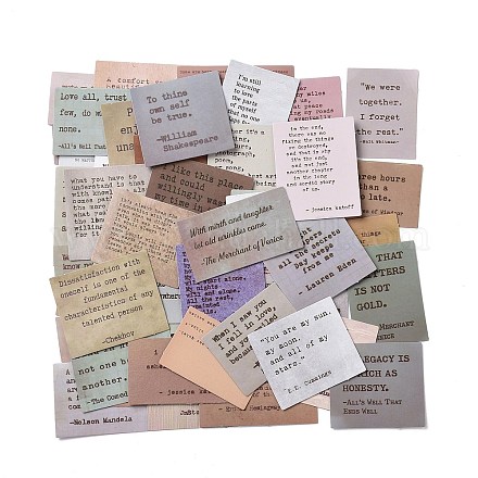60 Uds juego de pegatinas de papel con palabras de sabiduría inspiradora DIY-C062-04-1