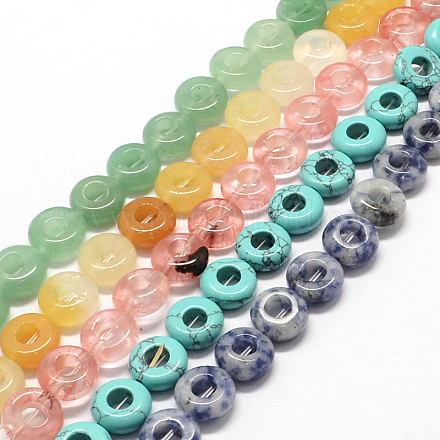 Donut Natural & Synthetic Mixed Stone Bead Strands G-Q443-19-1