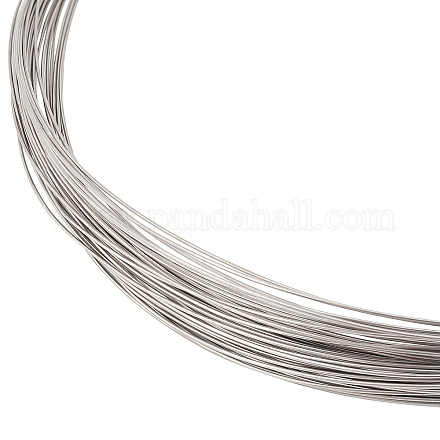 BENECREAT 24 Gauge Titanium Wire Round Beading Wire TWIR-WH0002-20A-1