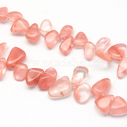 Cherry Quartz Glass Beads Strands G-R222-10-1