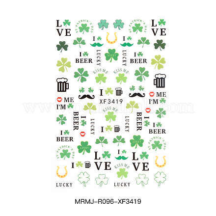 Stickers autocollants nail art auto-adhésifs pour l'irlande MRMJ-R096-XF3419-1