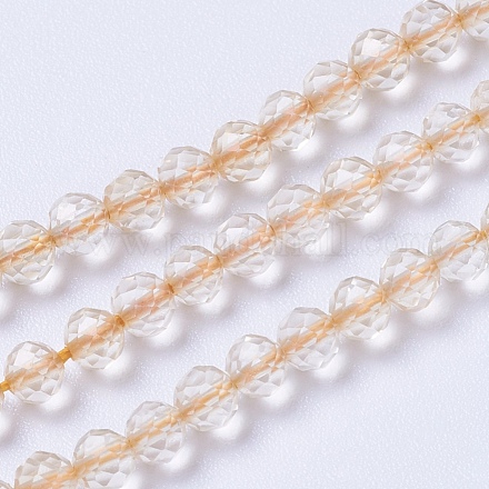 Chapelets de perles de citrine naturelle G-F568-152-1