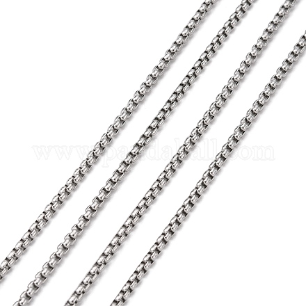 304 Stainless Steel Box Chains CHS-K001-37B-1