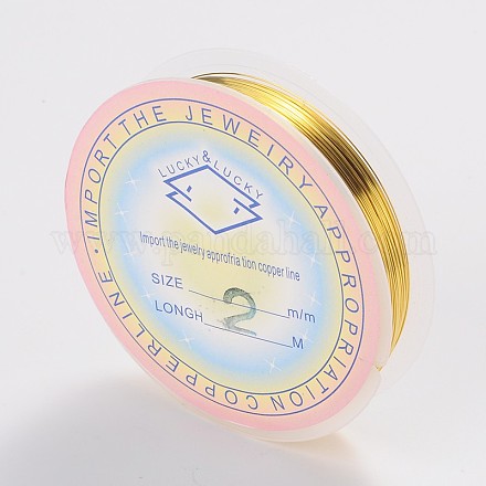 Alambre de joyería de cobre redondo X-CW0.2mm007-1
