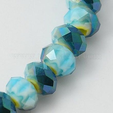 Handmade Millefiori Glass Beads Strands LK-E003-1D-1