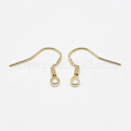 Brass Earring Hooks KK-N200-094-1