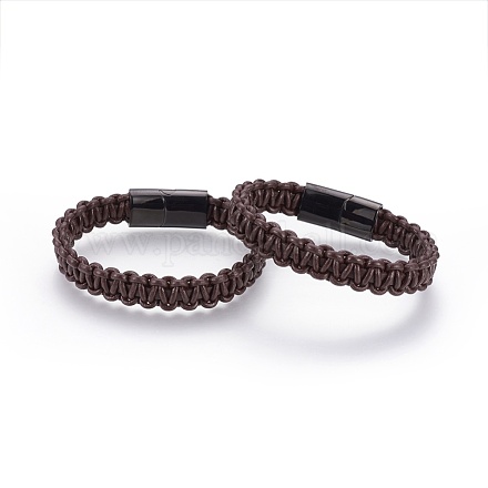 Braided Leather Cord Bracelets BJEW-F349-16B-1