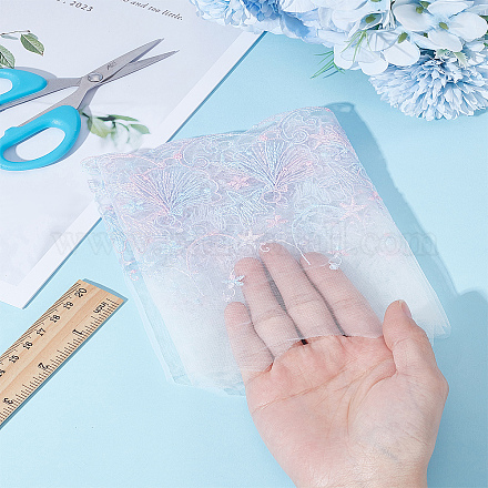 1 ярд полиэстеровой кружевной ленты с вышивкой OCOR-LP0004-37-1