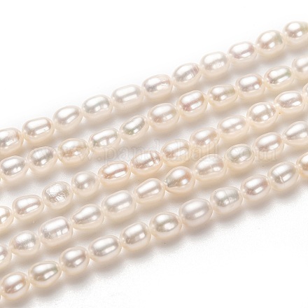 Brins de perles de culture d'eau douce naturelles PEAR-L033-59-1