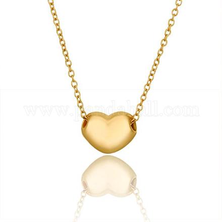 Love Heart Shape Real Gold Plated Eco-Friendly Tin Alloy Necklaces NJEW-BB13935-G-1