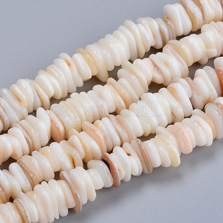Eau douce naturelle de coquillage perles brins SHEL-D078-01B-1