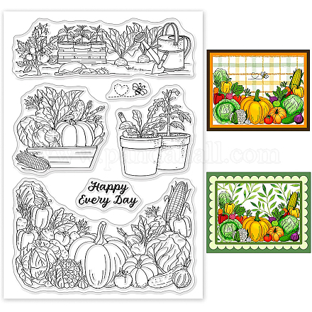 BENECREAT Autumn Thanksgiving Harvest Clear Stamp DIY-WH0167-56-1025-1