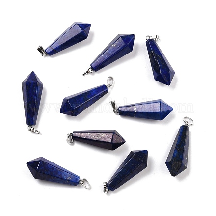Lapis-lazuli naturelles ont fait pendentifs G-I314-02P-23-1