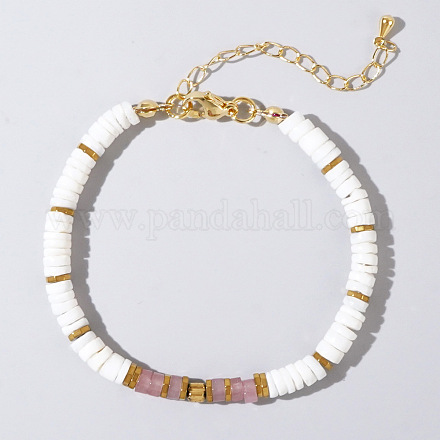 Естественно розовый кварц бисером браслеты VY9636-1-1