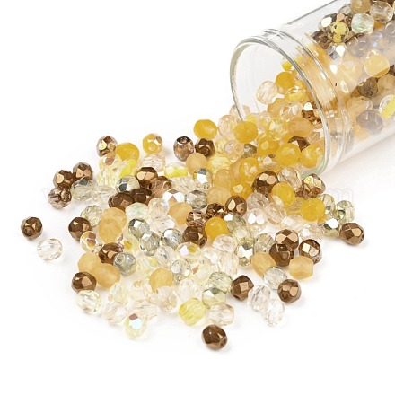 Perles de verre tchèques polies au feu LAMP-O017-151-YM4-1